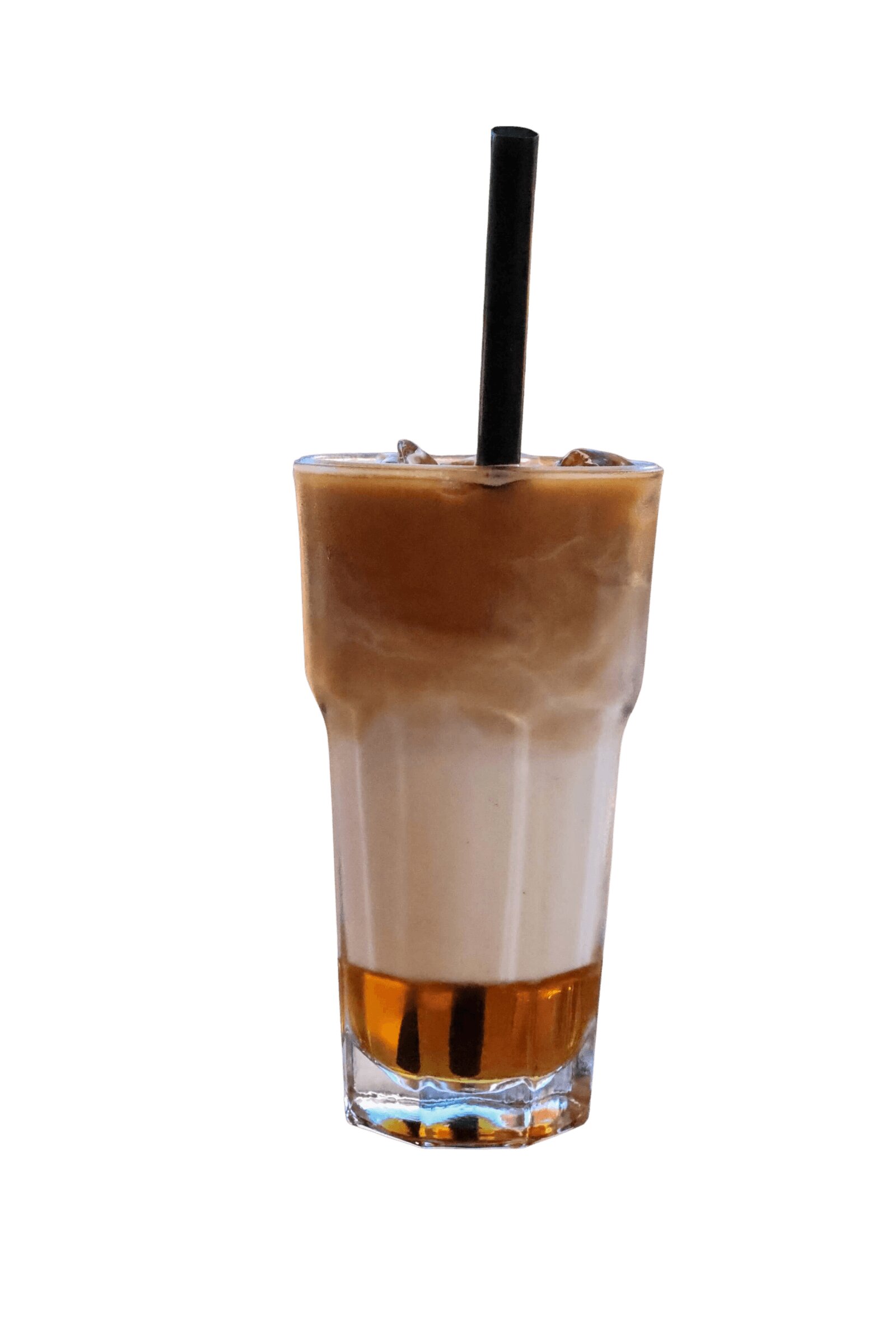 Iced caramel latte